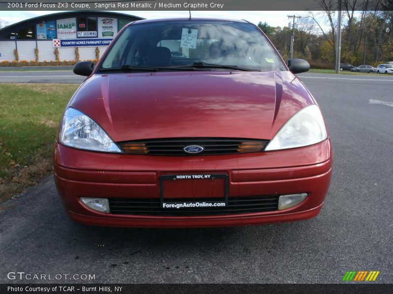 Sangria Red Metallic / Medium Graphite Grey 2001 Ford Focus ZX3 Coupe
