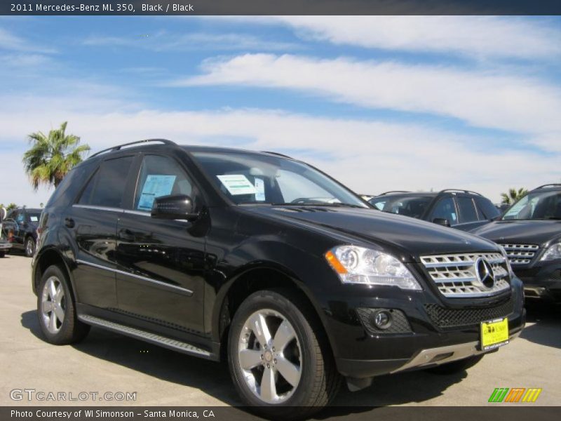 Black / Black 2011 Mercedes-Benz ML 350