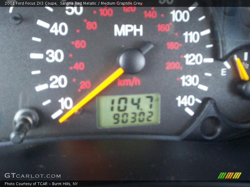 Sangria Red Metallic / Medium Graphite Grey 2001 Ford Focus ZX3 Coupe