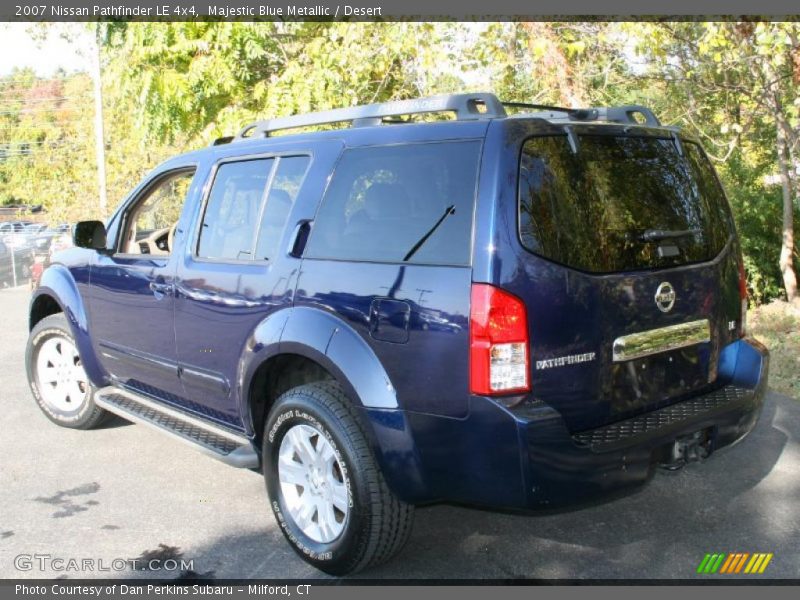 Majestic Blue Metallic / Desert 2007 Nissan Pathfinder LE 4x4