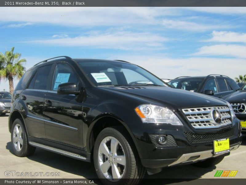 Black / Black 2011 Mercedes-Benz ML 350