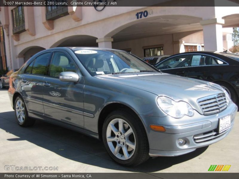 Granite Grey Metallic / Ash 2007 Mercedes-Benz C 280 Luxury