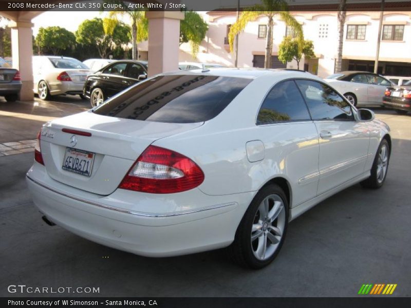 Arctic White / Stone 2008 Mercedes-Benz CLK 350 Coupe