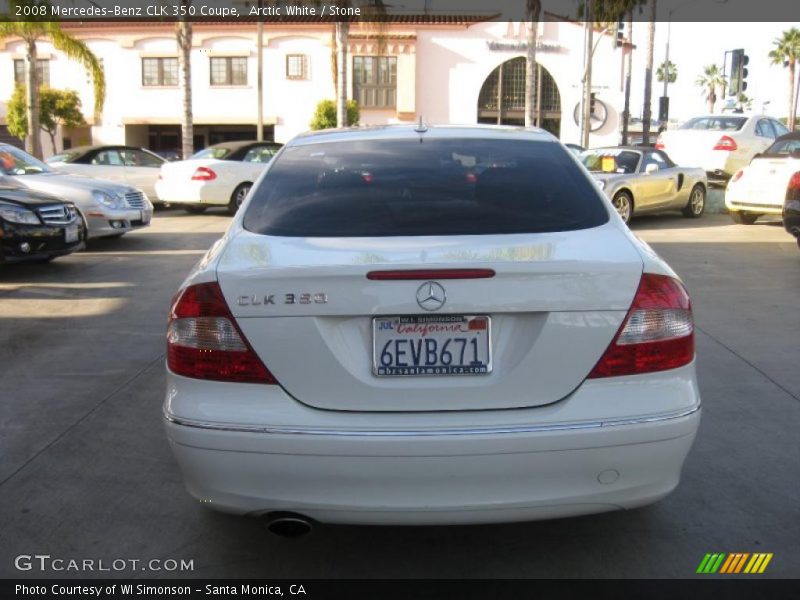 Arctic White / Stone 2008 Mercedes-Benz CLK 350 Coupe
