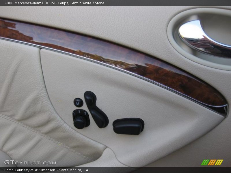 Arctic White / Stone 2008 Mercedes-Benz CLK 350 Coupe