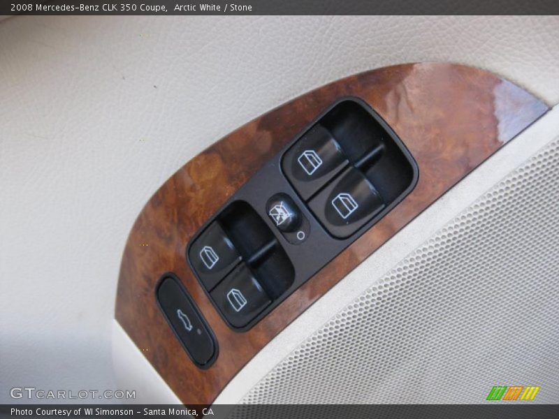 Arctic White / Stone 2008 Mercedes-Benz CLK 350 Coupe