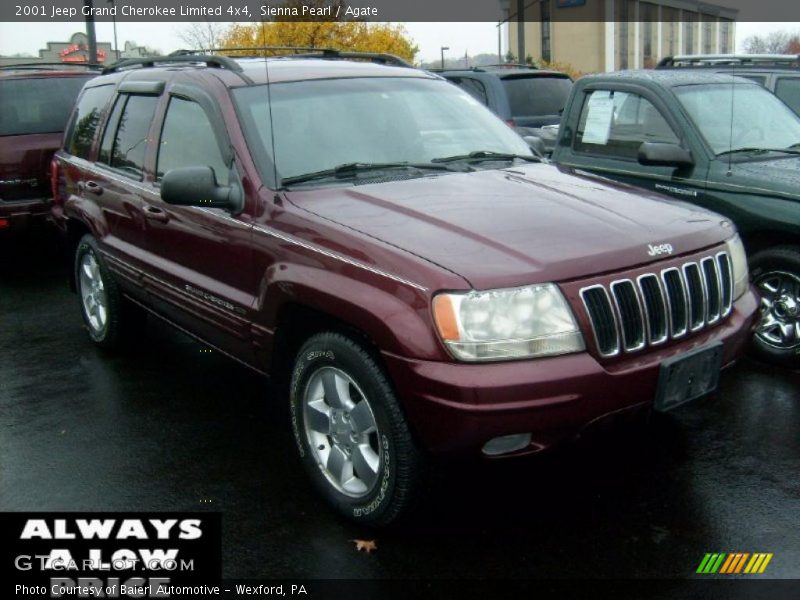 Sienna Pearl / Agate 2001 Jeep Grand Cherokee Limited 4x4