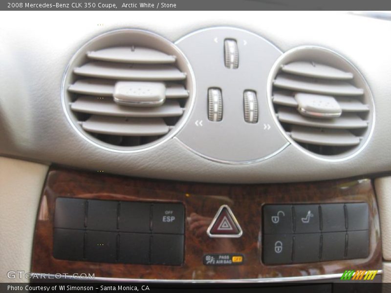 Arctic White / Stone 2008 Mercedes-Benz CLK 350 Coupe