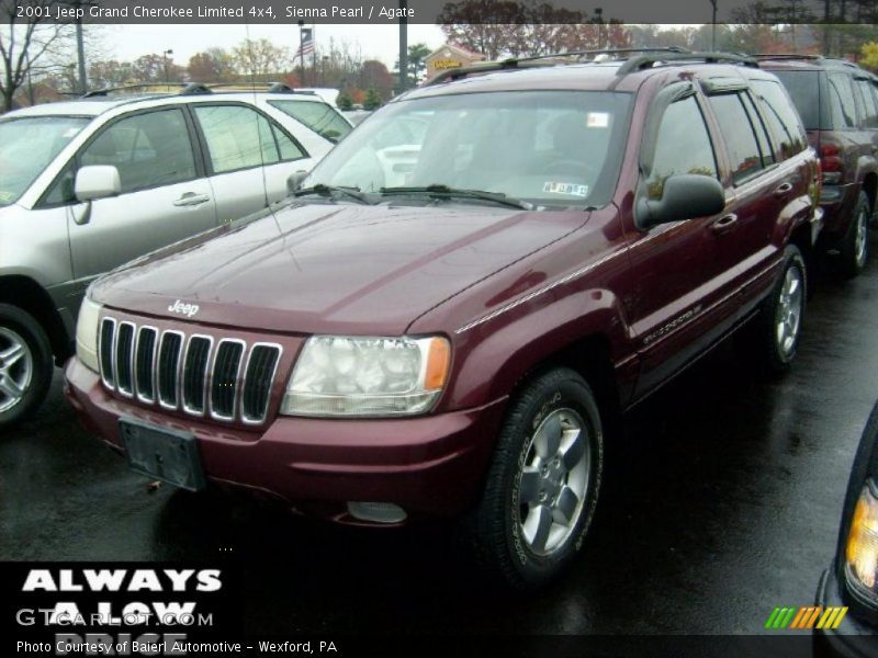 Sienna Pearl / Agate 2001 Jeep Grand Cherokee Limited 4x4