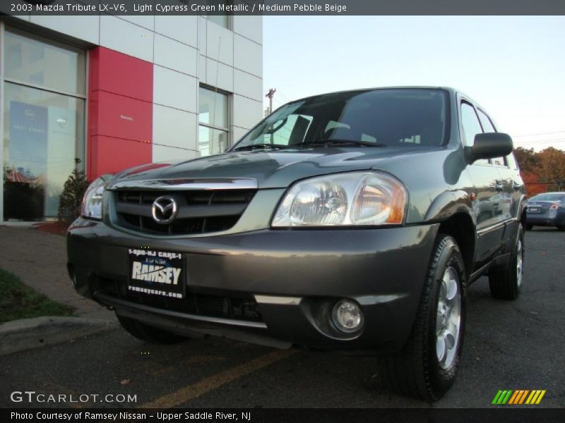 Light Cypress Green Metallic / Medium Pebble Beige 2003 Mazda Tribute LX-V6