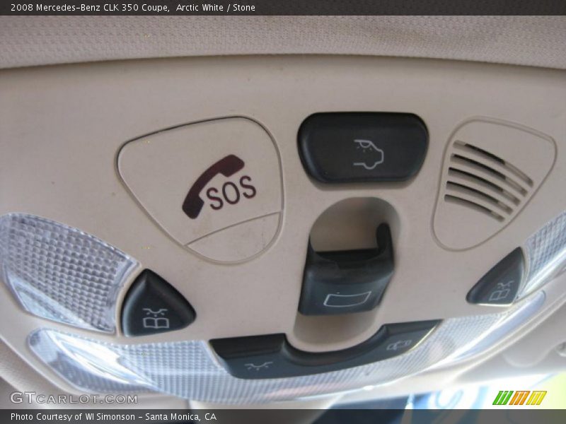 Arctic White / Stone 2008 Mercedes-Benz CLK 350 Coupe