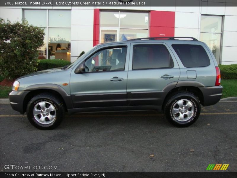 Light Cypress Green Metallic / Medium Pebble Beige 2003 Mazda Tribute LX-V6