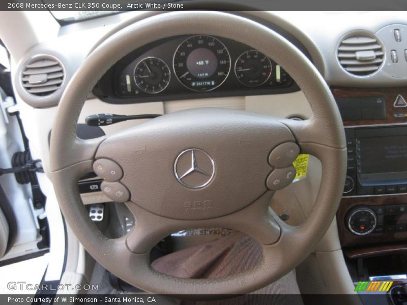 Arctic White / Stone 2008 Mercedes-Benz CLK 350 Coupe