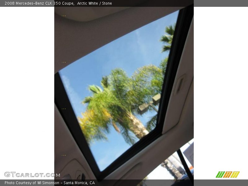 Arctic White / Stone 2008 Mercedes-Benz CLK 350 Coupe