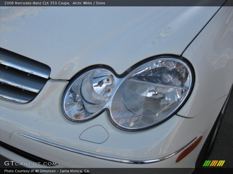 Arctic White / Stone 2008 Mercedes-Benz CLK 350 Coupe