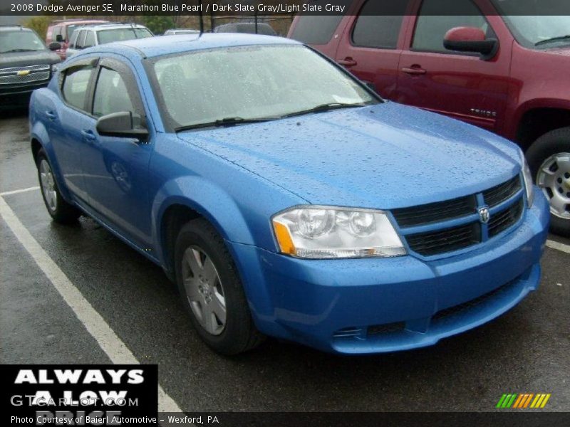 Marathon Blue Pearl / Dark Slate Gray/Light Slate Gray 2008 Dodge Avenger SE