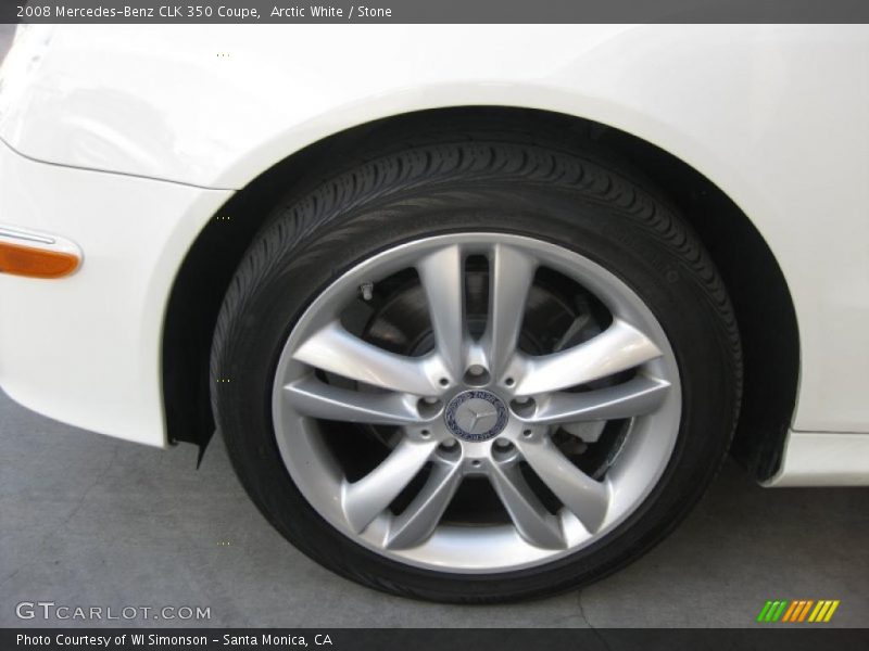 Arctic White / Stone 2008 Mercedes-Benz CLK 350 Coupe