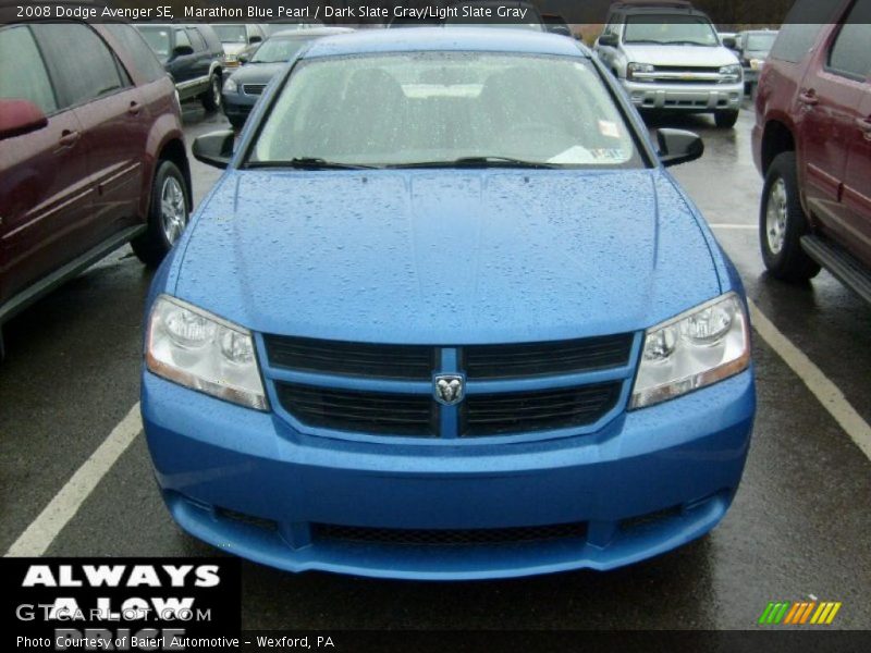 Marathon Blue Pearl / Dark Slate Gray/Light Slate Gray 2008 Dodge Avenger SE