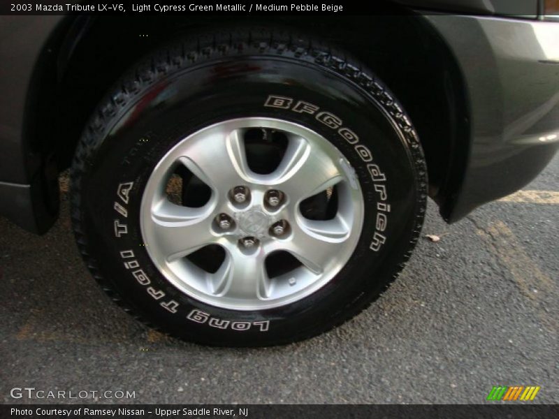 Light Cypress Green Metallic / Medium Pebble Beige 2003 Mazda Tribute LX-V6