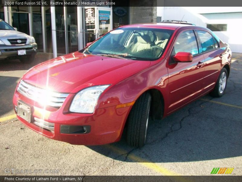 Redfire Metallic / Medium Light Stone 2008 Ford Fusion SE V6