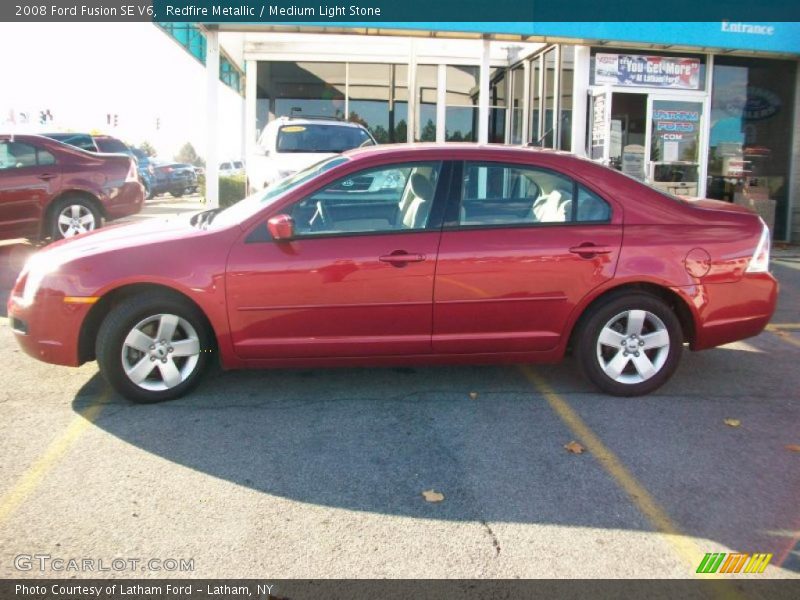 Redfire Metallic / Medium Light Stone 2008 Ford Fusion SE V6