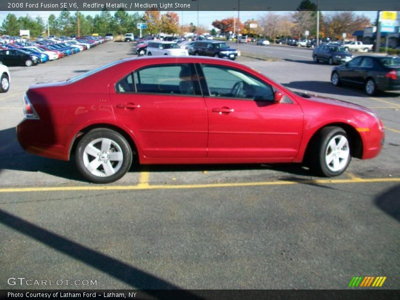 Redfire Metallic / Medium Light Stone 2008 Ford Fusion SE V6