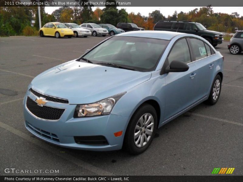 Ice Blue Metallic / Jet Black/Medium Titanium 2011 Chevrolet Cruze LS