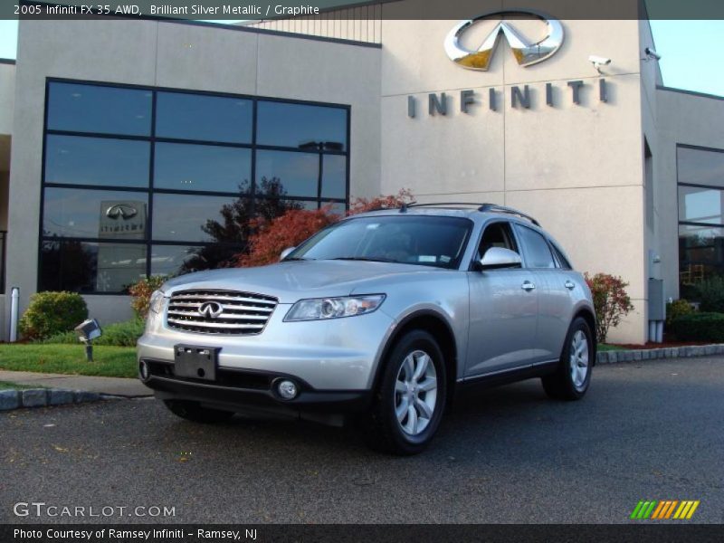 Brilliant Silver Metallic / Graphite 2005 Infiniti FX 35 AWD