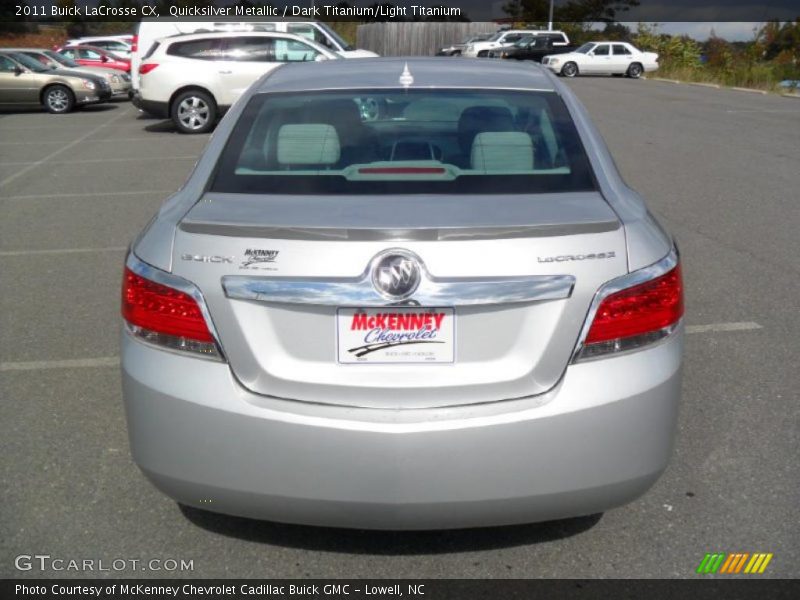 Quicksilver Metallic / Dark Titanium/Light Titanium 2011 Buick LaCrosse CX