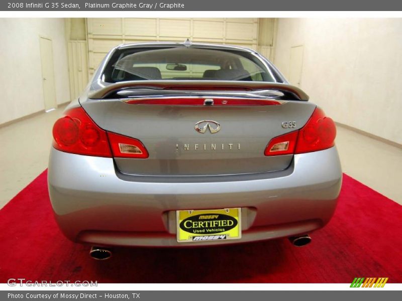 Platinum Graphite Gray / Graphite 2008 Infiniti G 35 Sedan
