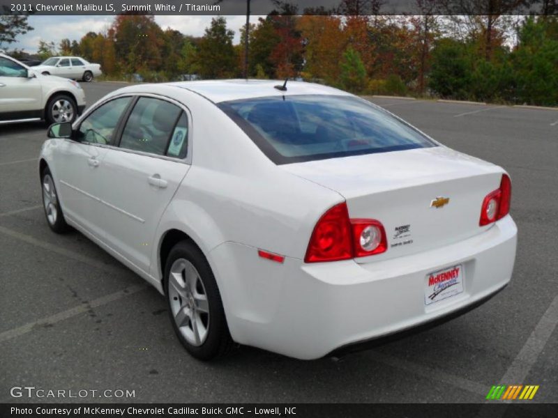 Summit White / Titanium 2011 Chevrolet Malibu LS