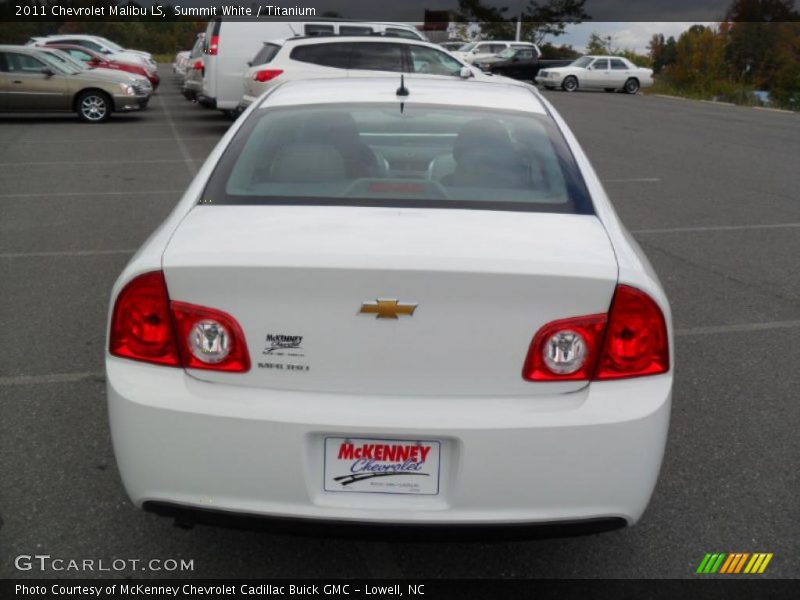 Summit White / Titanium 2011 Chevrolet Malibu LS