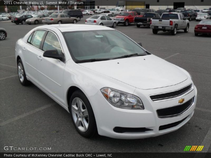 Summit White / Titanium 2011 Chevrolet Malibu LS