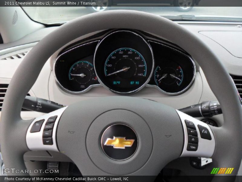 Summit White / Titanium 2011 Chevrolet Malibu LS
