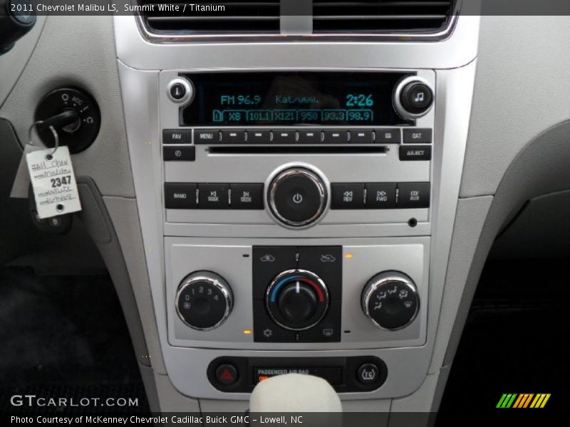 Summit White / Titanium 2011 Chevrolet Malibu LS