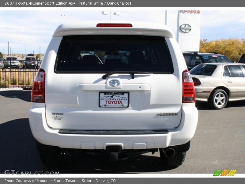 Natural White / Dark Charcoal 2007 Toyota 4Runner Sport Edition 4x4