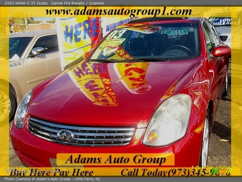 Garnet Fire Metallic / Graphite 2003 Infiniti G 35 Sedan