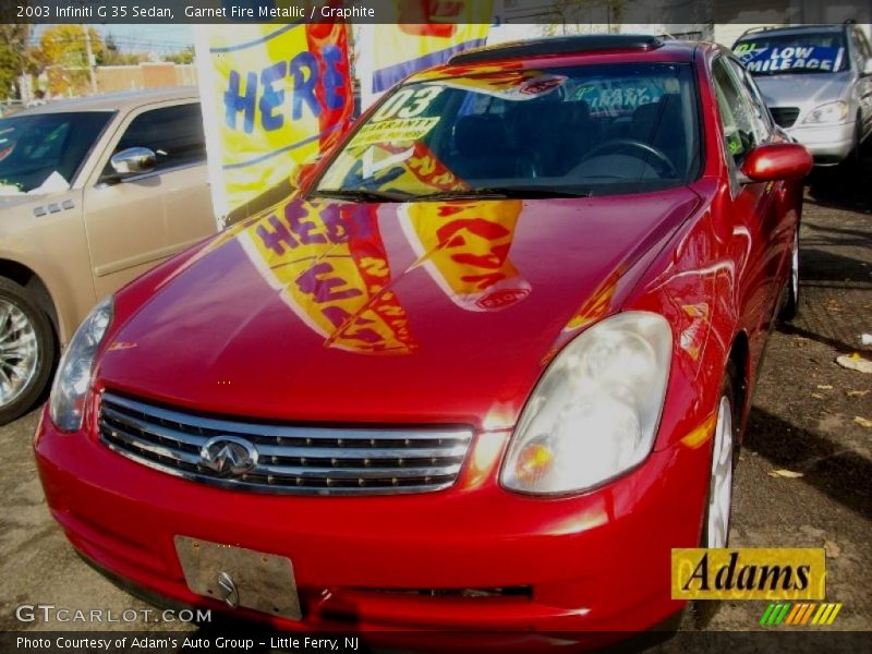 Garnet Fire Metallic / Graphite 2003 Infiniti G 35 Sedan