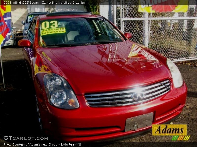 Garnet Fire Metallic / Graphite 2003 Infiniti G 35 Sedan