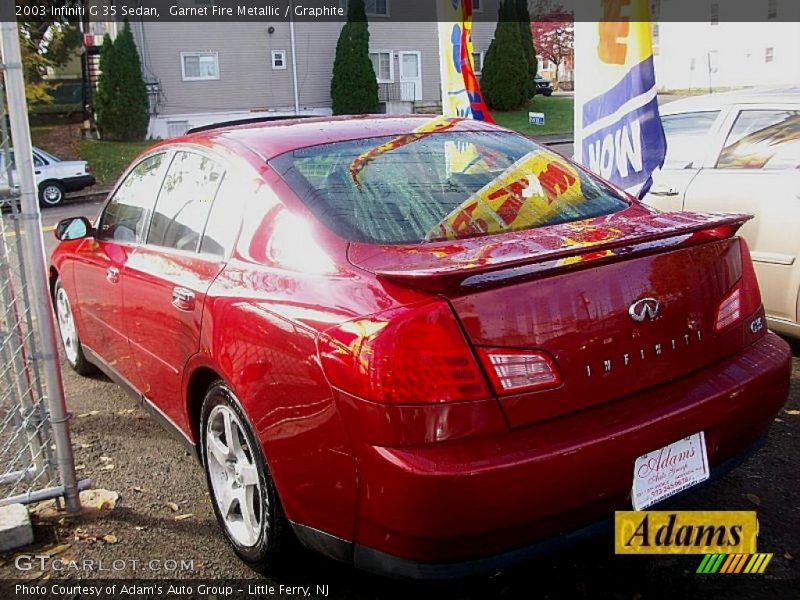 Garnet Fire Metallic / Graphite 2003 Infiniti G 35 Sedan
