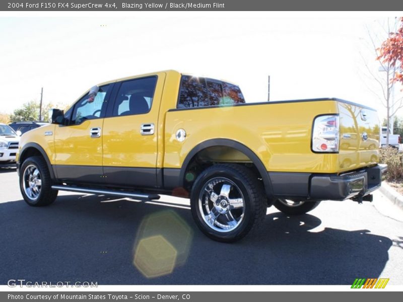 Blazing Yellow / Black/Medium Flint 2004 Ford F150 FX4 SuperCrew 4x4