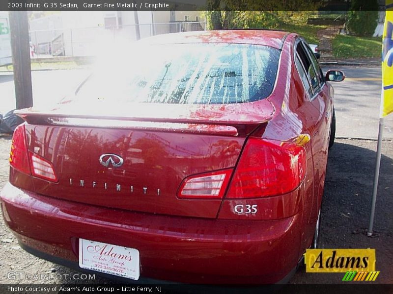 Garnet Fire Metallic / Graphite 2003 Infiniti G 35 Sedan