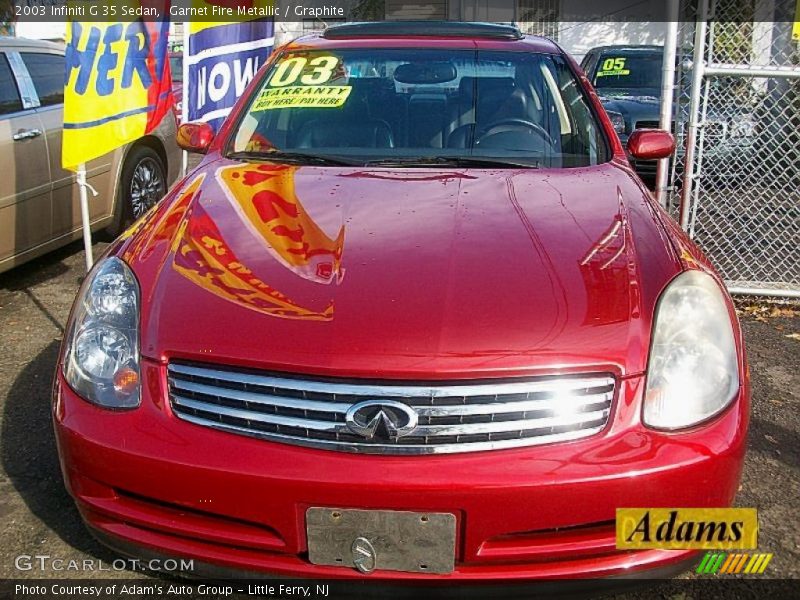 Garnet Fire Metallic / Graphite 2003 Infiniti G 35 Sedan