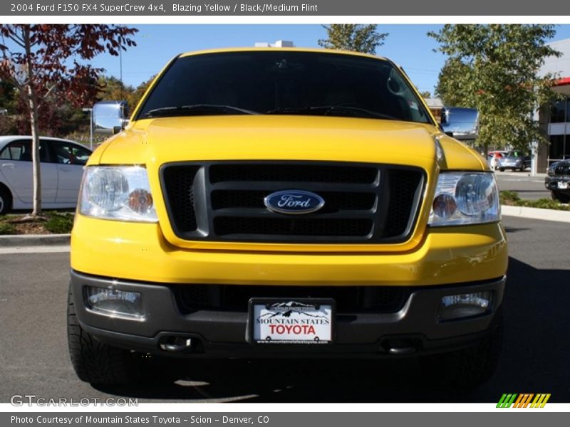 Blazing Yellow / Black/Medium Flint 2004 Ford F150 FX4 SuperCrew 4x4