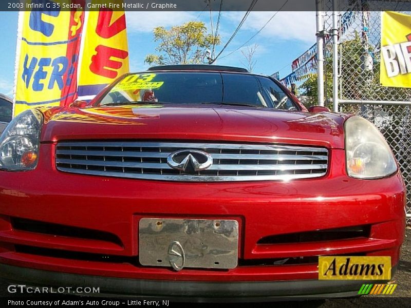 Garnet Fire Metallic / Graphite 2003 Infiniti G 35 Sedan