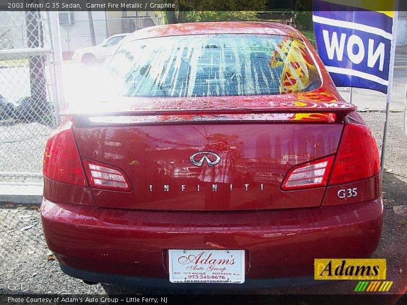 Garnet Fire Metallic / Graphite 2003 Infiniti G 35 Sedan