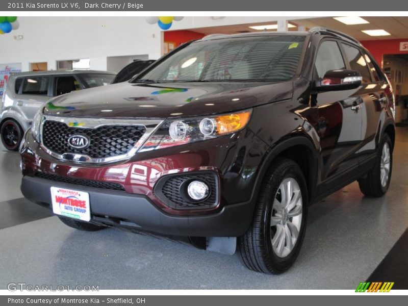 Dark Cherry / Beige 2011 Kia Sorento LX V6