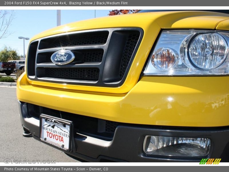 Blazing Yellow / Black/Medium Flint 2004 Ford F150 FX4 SuperCrew 4x4