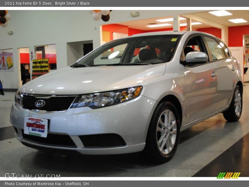 Bright Silver / Black 2011 Kia Forte EX 5 Door