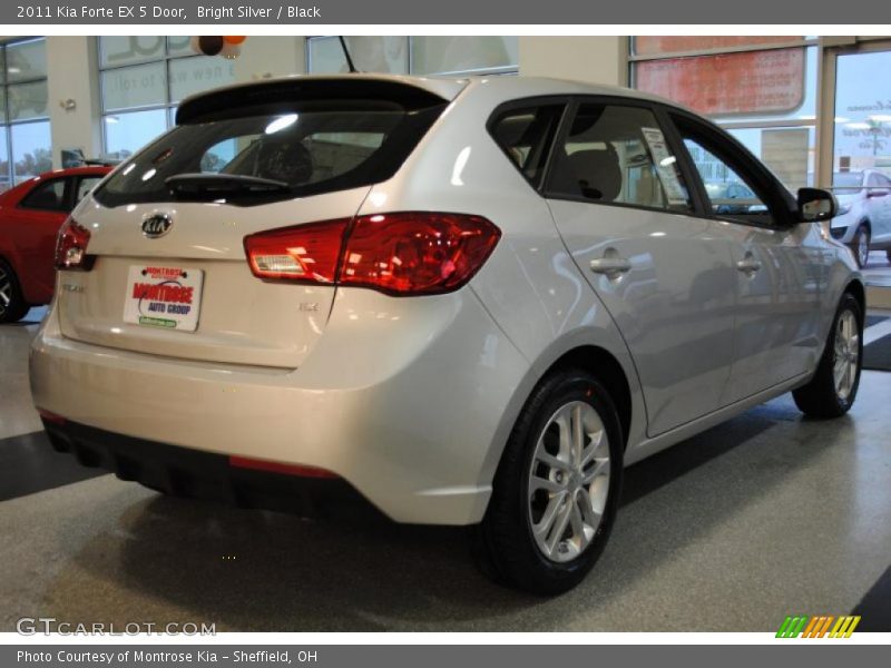 Bright Silver / Black 2011 Kia Forte EX 5 Door